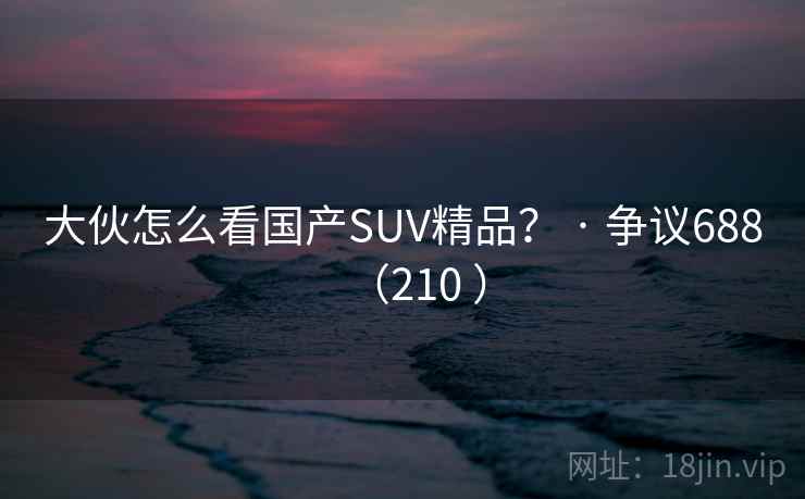 大伙怎么看国产SUV精品？ · 争议688（210 ）